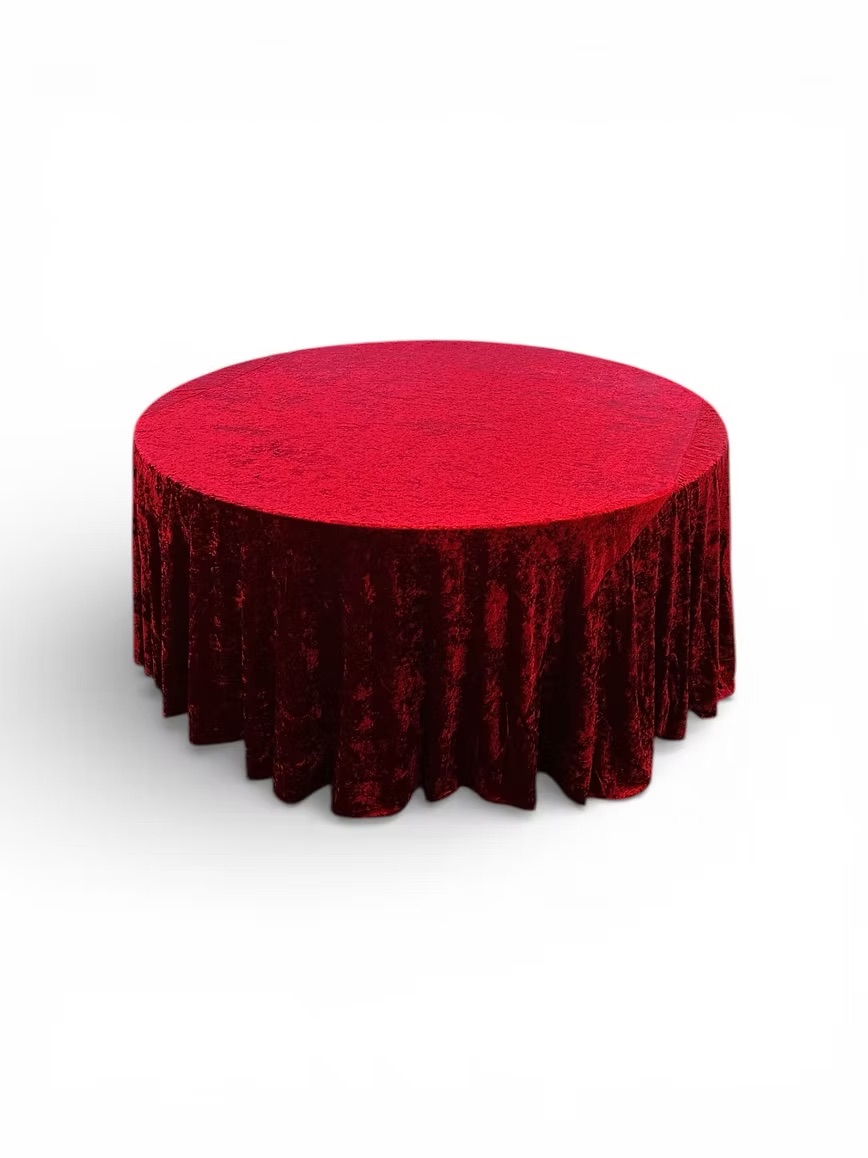 Velour tablecloth – red