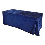 Rectangular velour tablecloth – dark blue