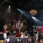 Dark gray tablecloth