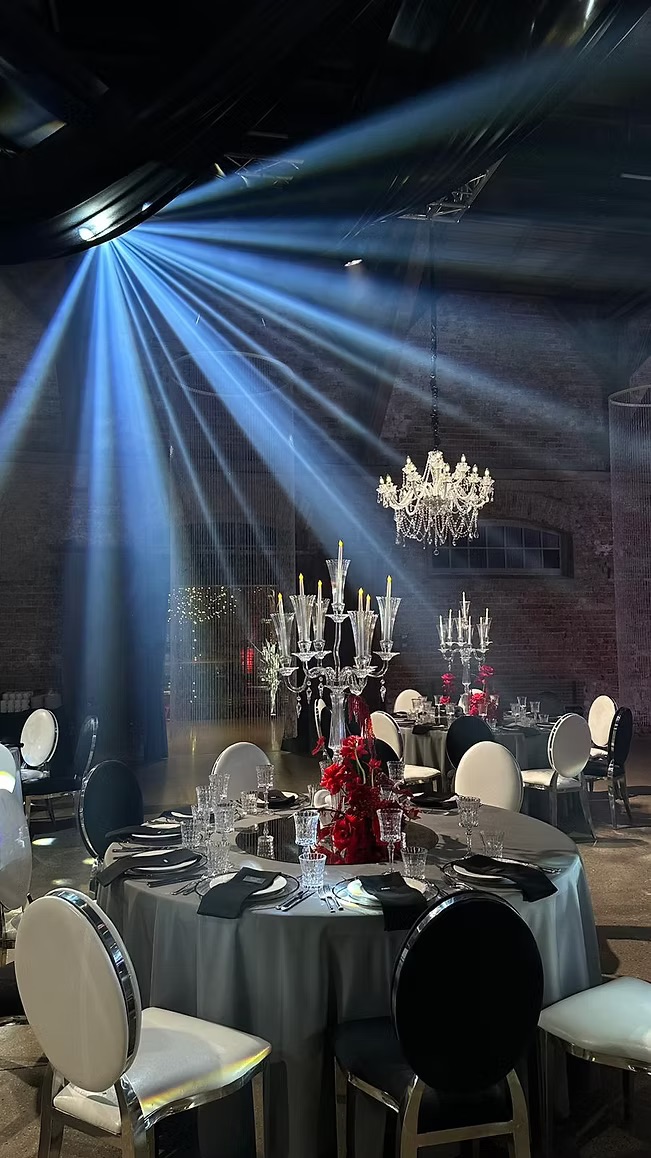 Dark gray tablecloth