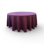 Purple tablecloth
