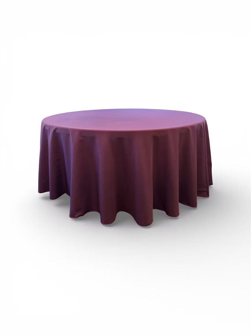 Purple tablecloth