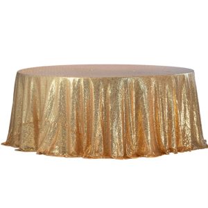 Gold sequin tablecloth
