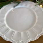 White charger plate
