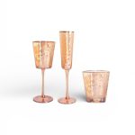 Amber glasses with gold rim