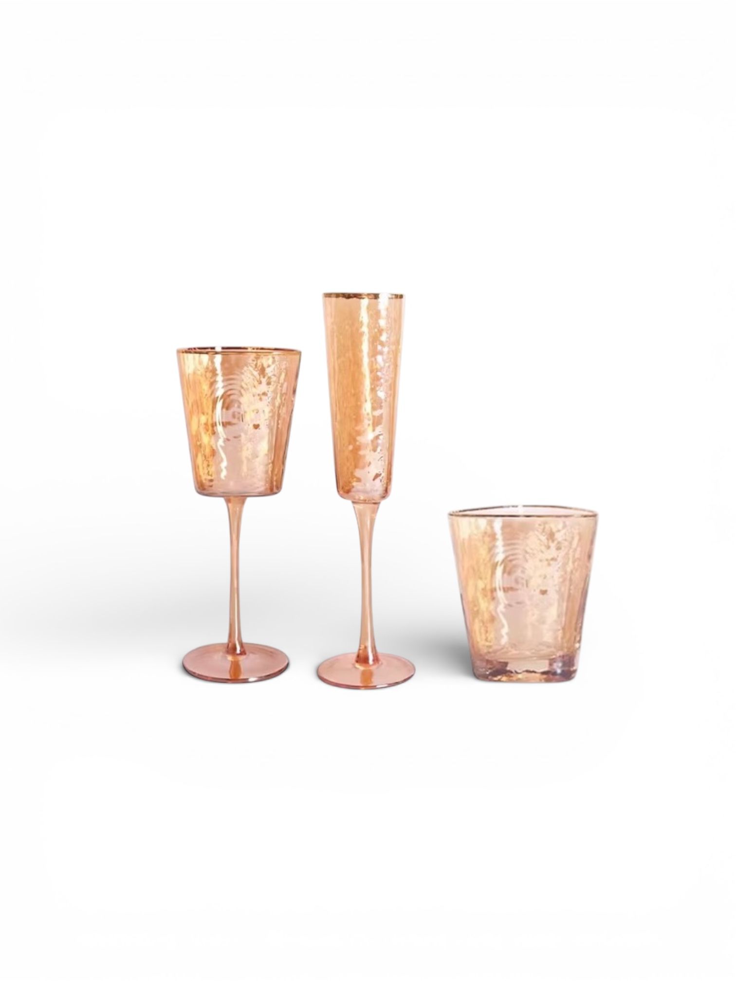 Amber glasses with gold rim