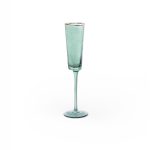 Green glasses with gold rim