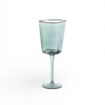 Green glasses with gold rim