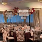 Golden chair with a beige pillow