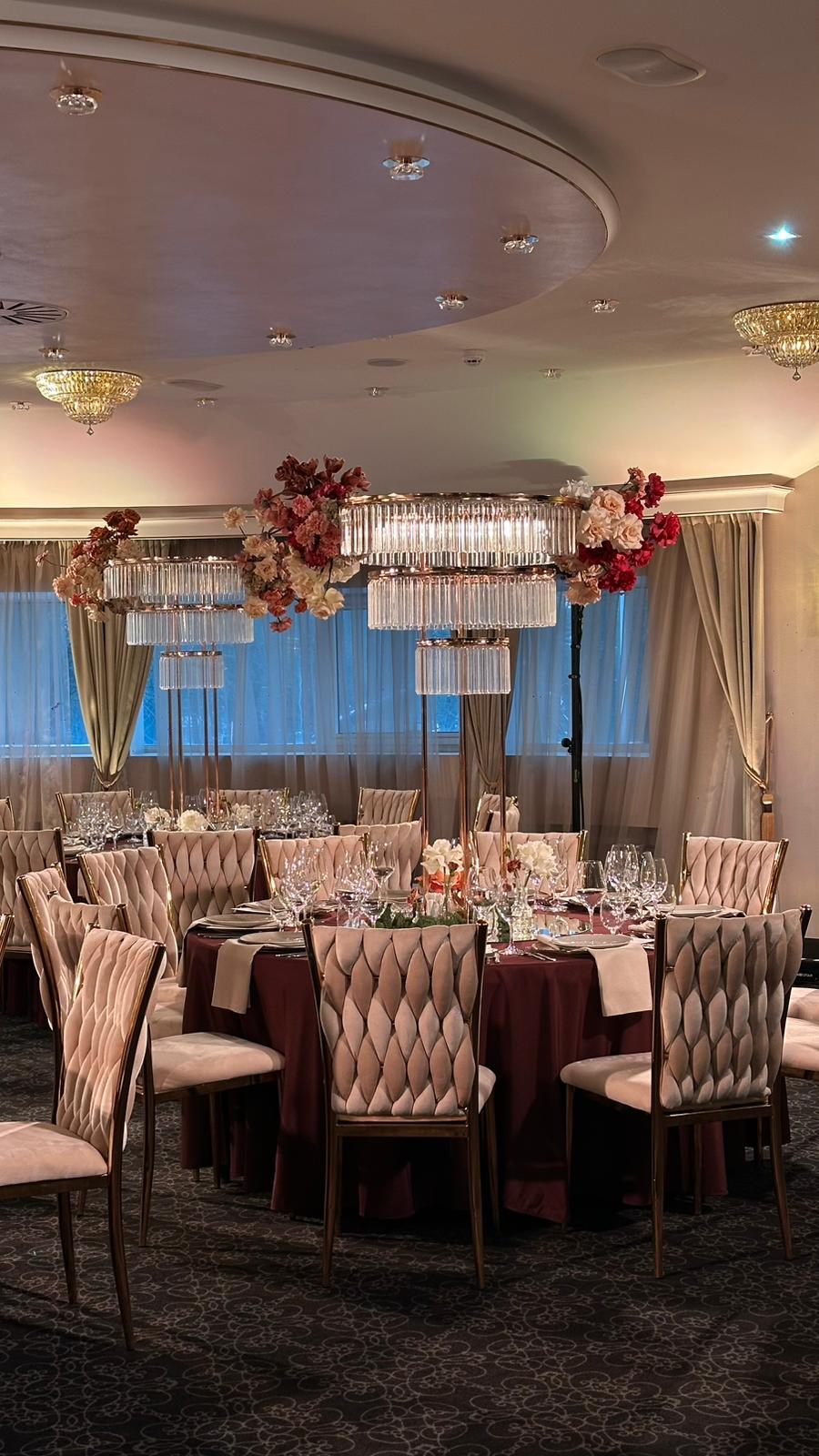 Golden chair with a beige pillow