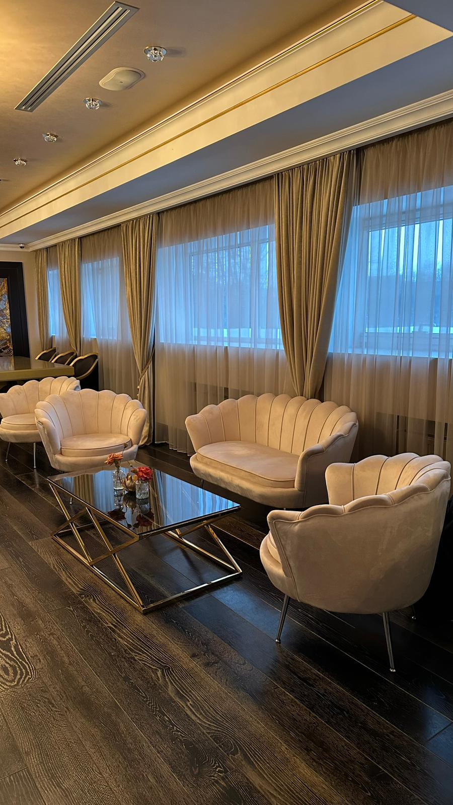 Lounge area double sofa beige