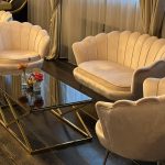 Lounge area double sofa beige