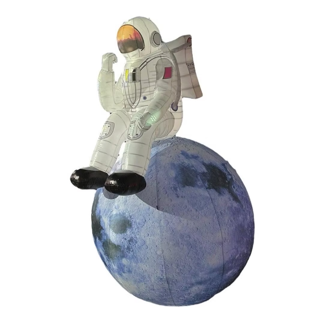 Inflatable astronaut with planet