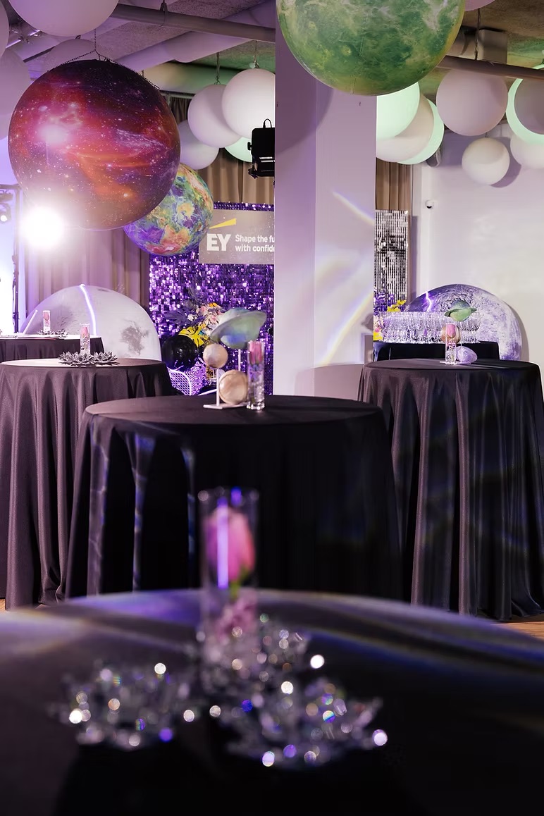 Inflatable galaxy purple planet