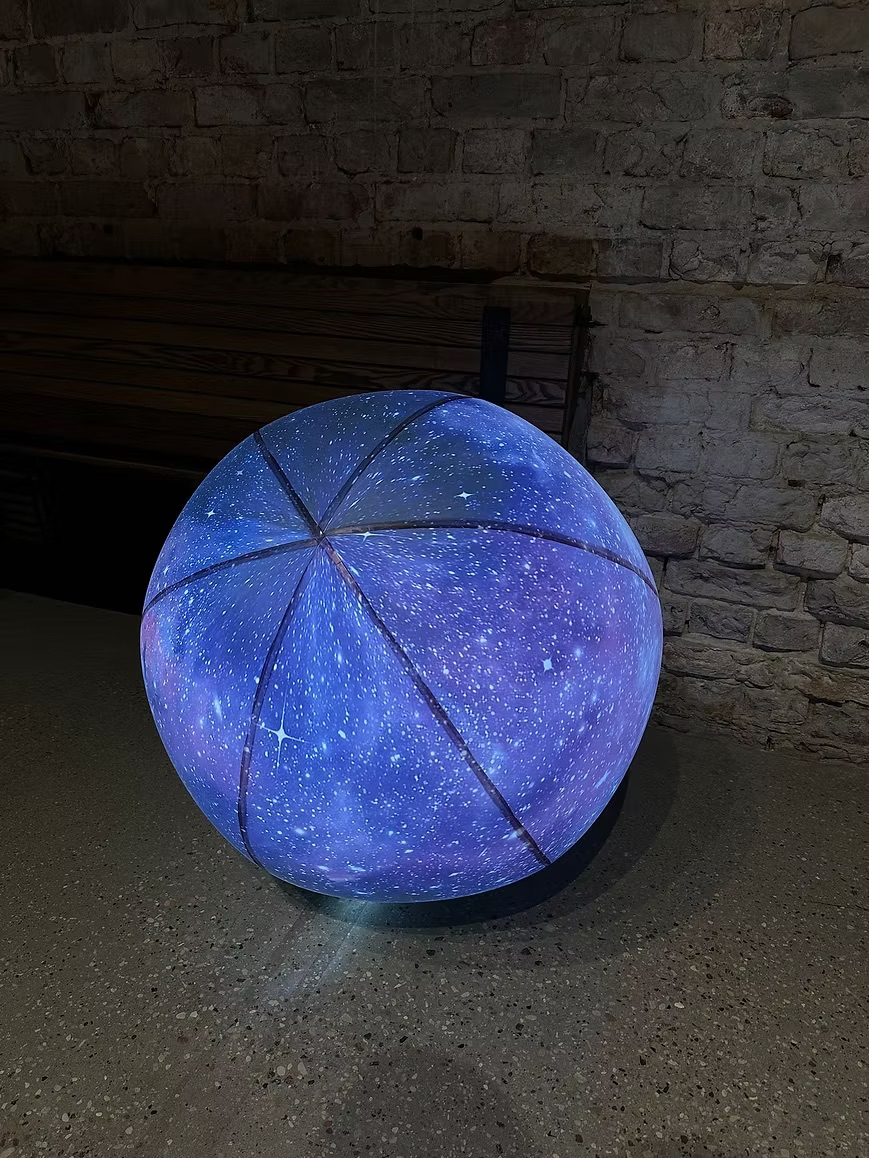 Inflatable galaxy blue planet