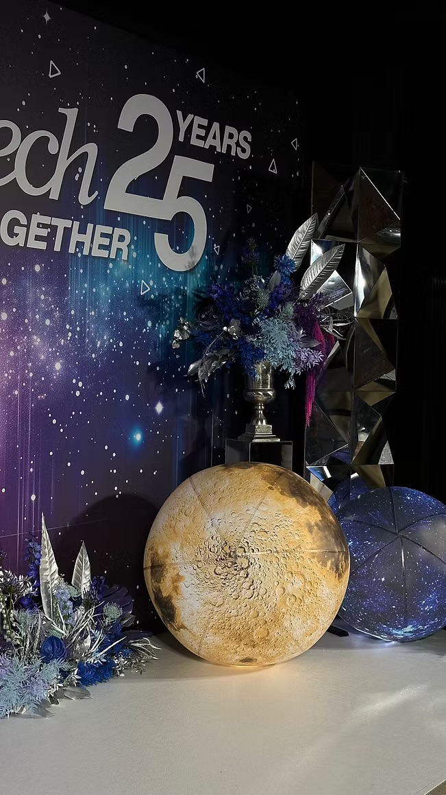 Inflatable galaxy blue planet