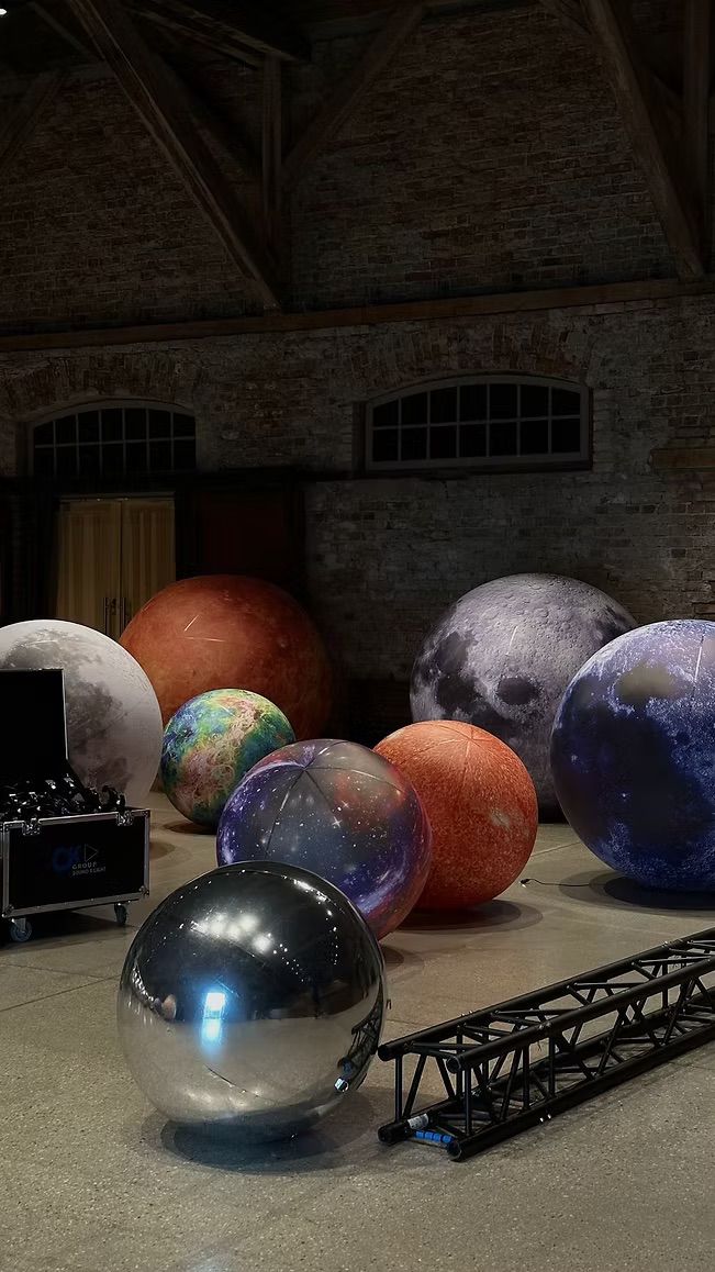 Inflatable galaxy blue planet