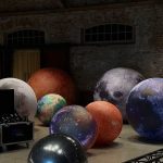 Inflatable orange mini planet