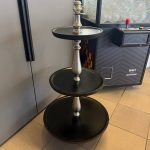Silver dessert stand three-tiers