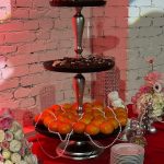 Silver dessert stand three-tiers