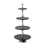 Silver dessert stand four-tiers