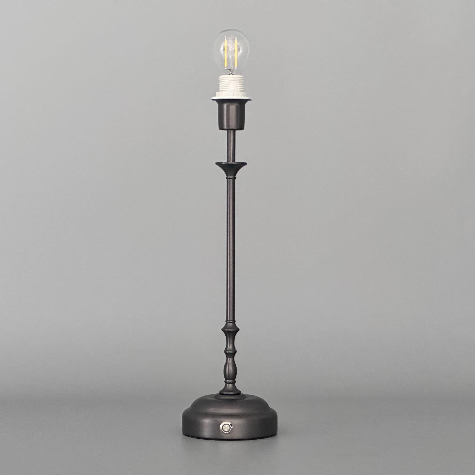 Dark silver leg for table lamp