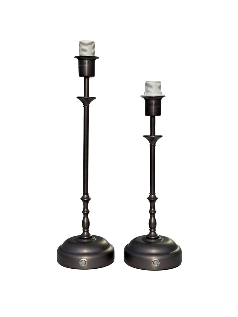 Dark silver leg for table lamp
