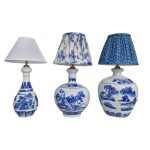 Blue legs for table lamp