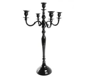 Black candle holder