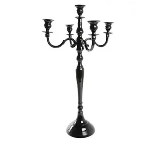 Black candle holder