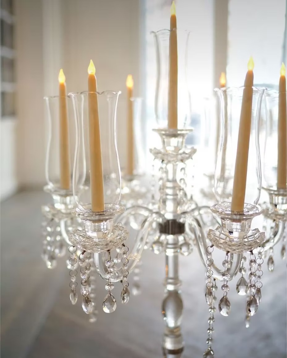 Transparent candle holders