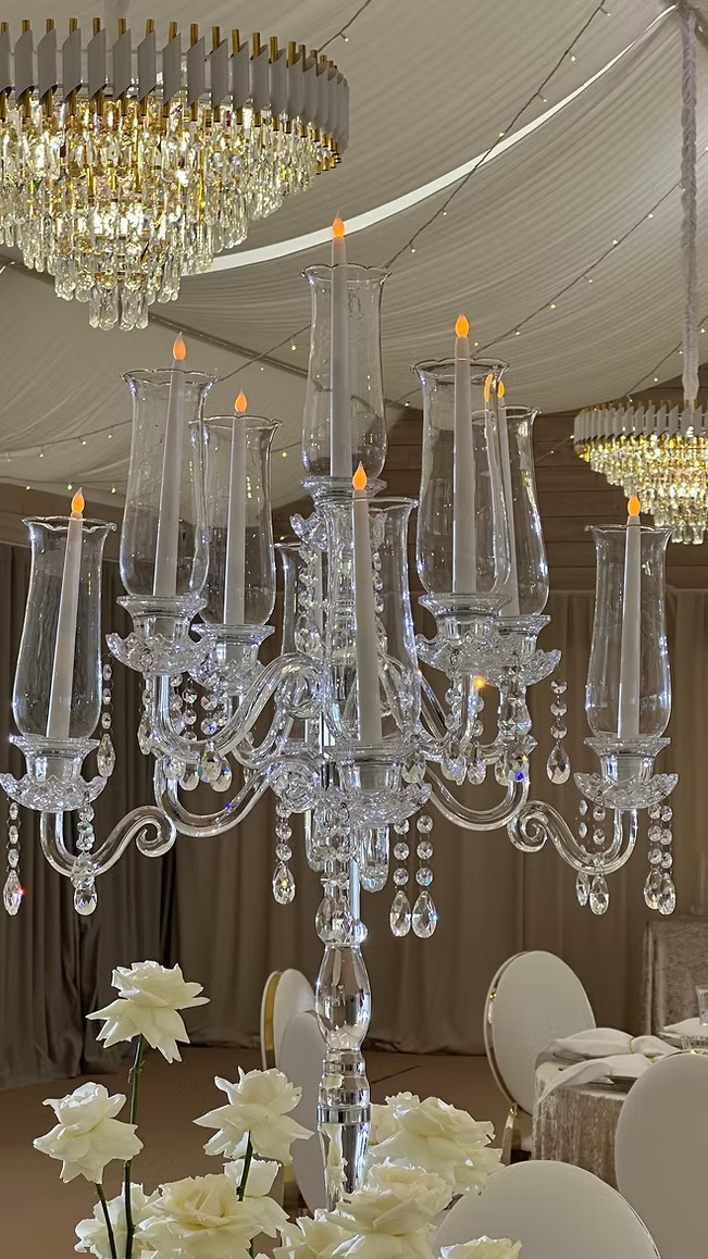 Transparent candle holders