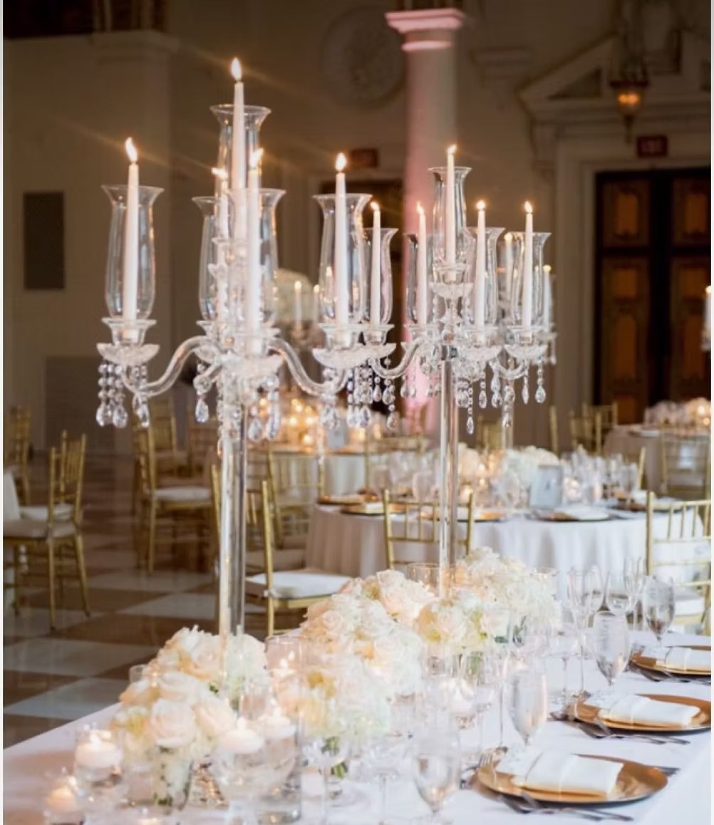 Transparent candle holders