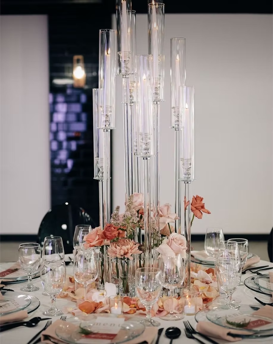Transparent candle holders