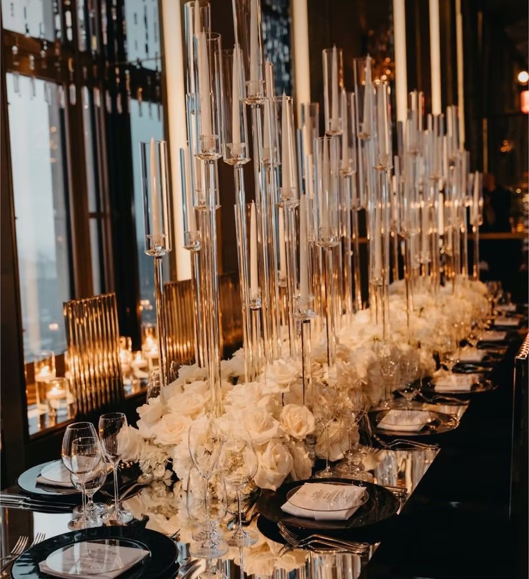 Transparent candle holders