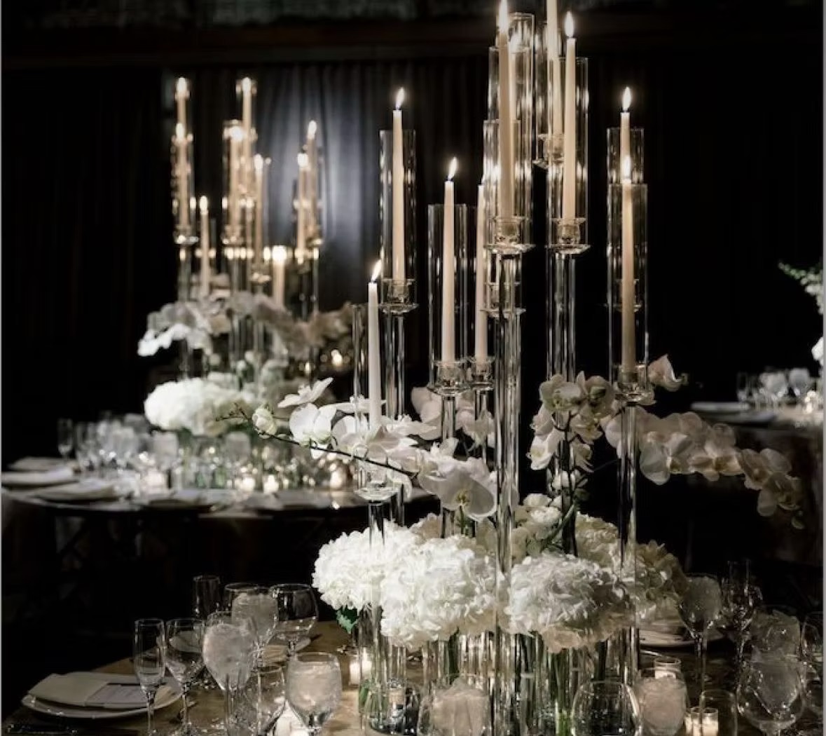 Transparent candle holders