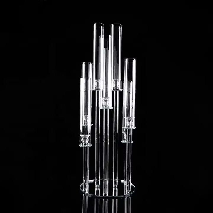 Transparent candle holders