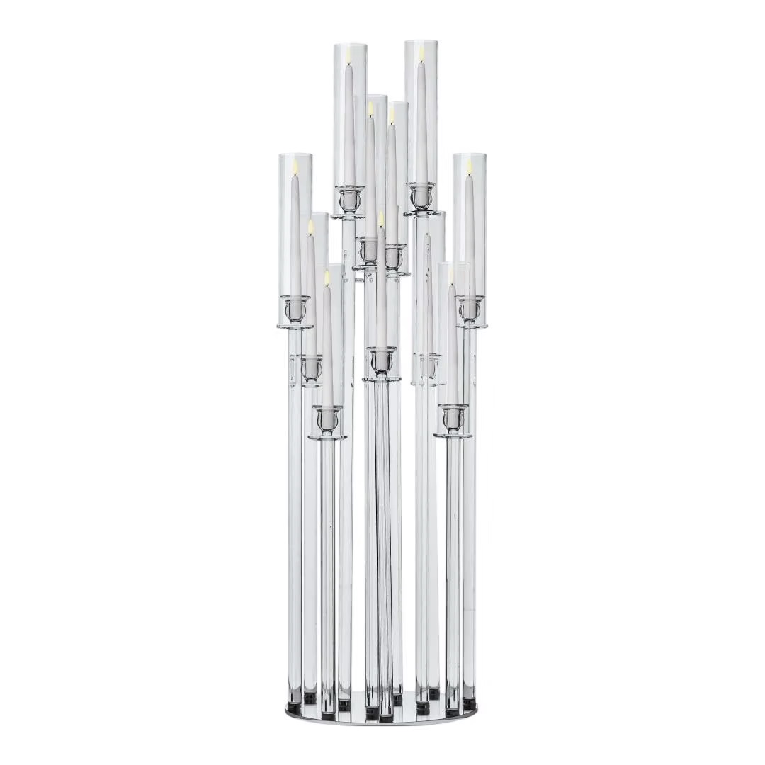 Transparent candle holders