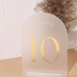 Matte table numbers (1-14)