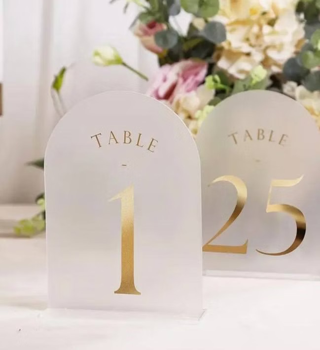 Matte table numbers (1-14)