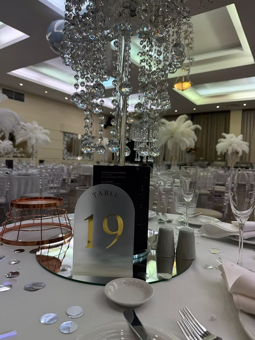 Matte table numbers (1-14)