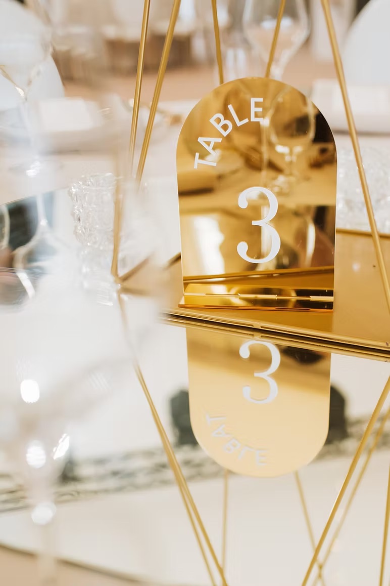 Gold table numbers (1-20)