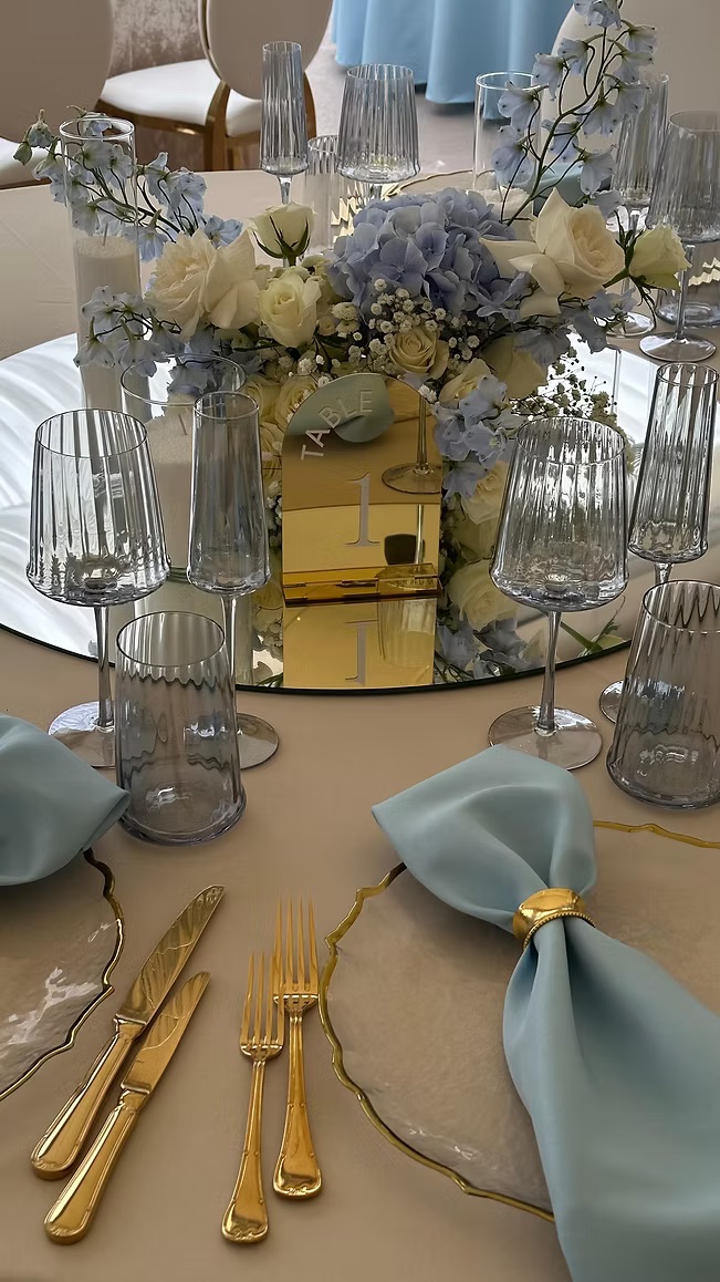 Gold table numbers (1-20)