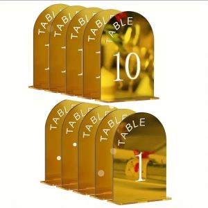 Gold table numbers (1-10)