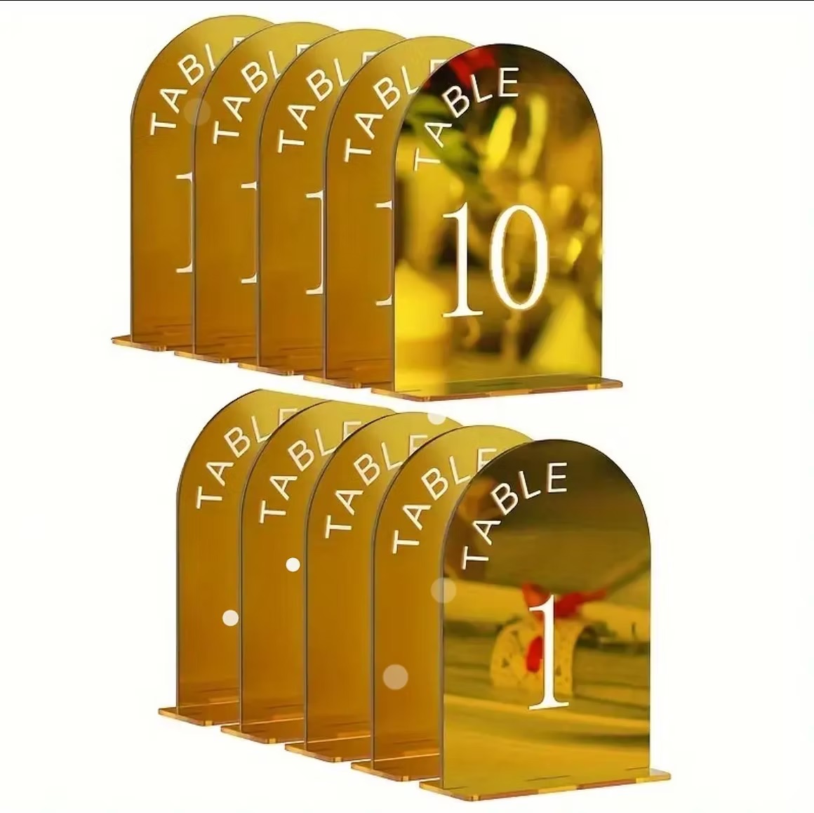 Gold table numbers (1-20)
