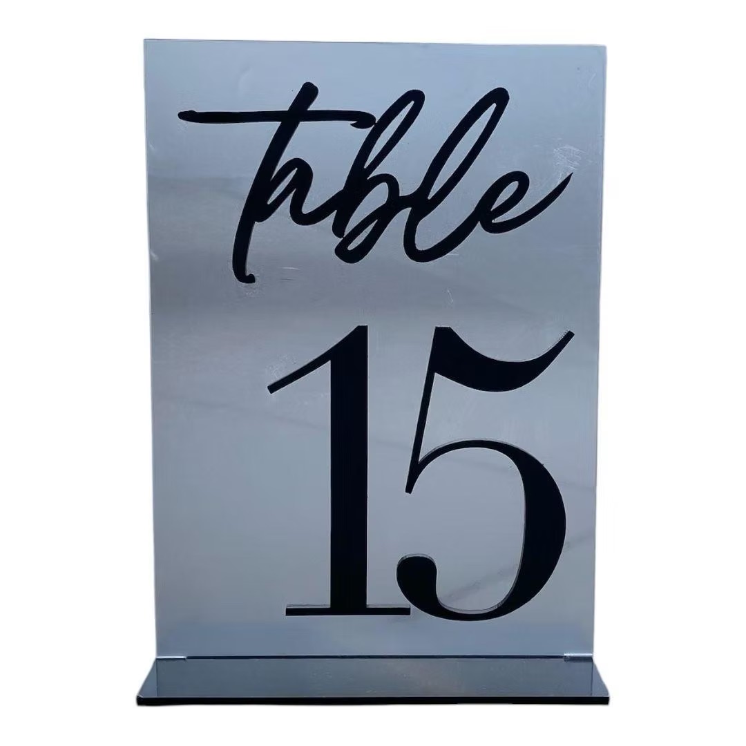 Black table numbers (1-15)