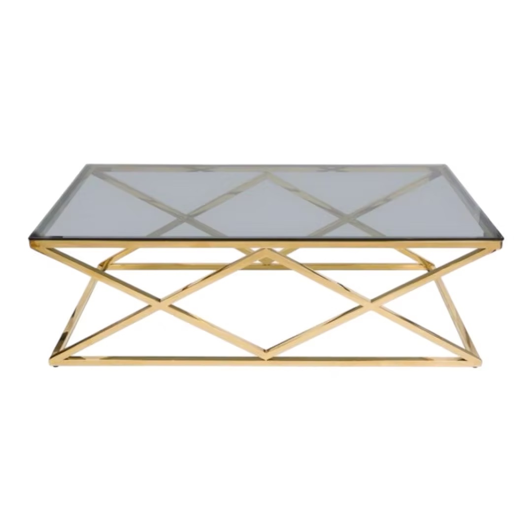 Coffee table gold long