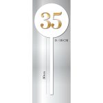 White & gold table numbers (1-60)