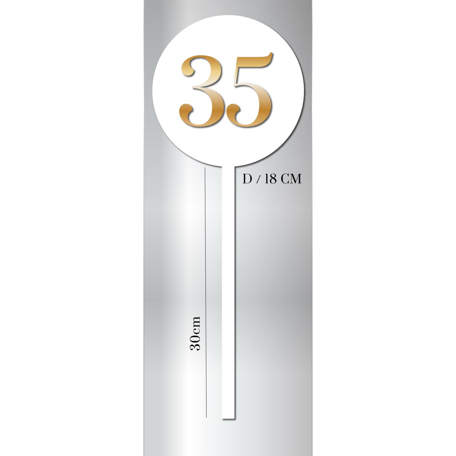 White & gold table numbers (1-60)