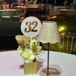 White & gold table numbers (1-60)